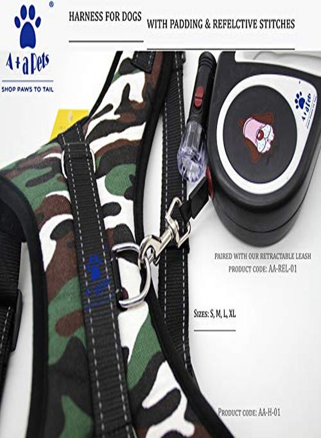 A+a Pets Heavy Duty Harness with Padding for Pets (X-Large, Camo Grey/Pink), Camo Grey/Pink, Extra Large, 60 g - Image 2